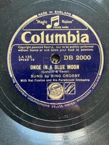 1941 BING CROSBY ONCE IN A BLUE MOON GIVE ME A HEART TO SING TO COLUMBIA DB2000 - Picture 1 of 1