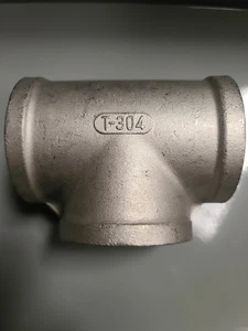 2 inch 304 Stainless Steel 150 PSI Pipe Tee - Picture 1 of 4