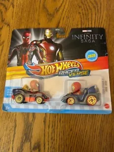 2025 Hot Wheels Racer Verse IRON SPIDER & IRON MAN Marvel Infinity Saga NEW - Picture 1 of 3