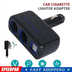 12V Car Cigarette Lighter Socket Adapter Dual USB Double Splitter S Plug Ne Q2J9 - Zdjęcie 1 z 10