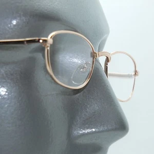 No Fuss Simple Metal Gold Wire Frame Reading Glasses +2.00 Lens Strength - Picture 1 of 4