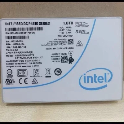 Intel 1TB SSD DC P4510 Series NVME U.2 2.5" SSDPE2KX010T8 Solid State Drive - Bild 1 von 2