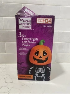 Halloween Kürbis Junge Skelett Gemmy luftgeblasen aufblasbare LED Garten Dekor 3,5 Fuß - Bild 1 von 2