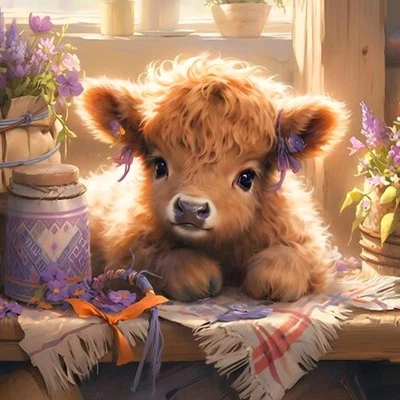 LOPHOMIE Cow Diamond Art Kits for Adults Highland Cow Diamond Painting Kits for Beginners
