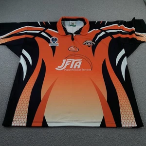 West Tigers Rugby Shirt Mens 3XL XXXL ISC Jersey Top Vintage Retro Orange - Picture 1 of 12