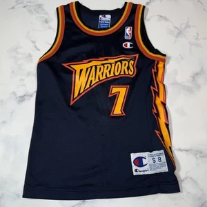 Vtg Youth Small Champion Golden State Warriors Antawn Jamison NBA Rookie Jersey - Picture 1 of 9