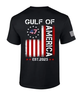 Patriot Pride American Flag Gulf Of America 47 EST. 2025 Mens Short-Sleeve - Picture 1 of 11