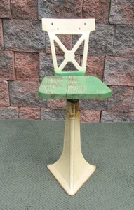 Vintage Art Deco Gusseisen Holz Eisdiele Bistrostuhl Hocker - Bild 1 von 22