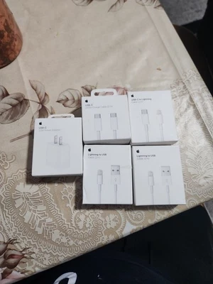 Bundle: Apple 2m Lightning to USB,USB-C,USB-C Lightning,USB-C 20W Power Adapter  - Image 1 of 4