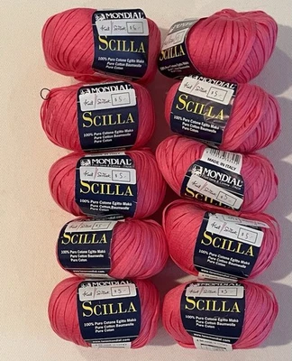 Mondial SCILLA 100% Algodón Hecho - Rosa - Hecho en Italia - Lote de 10 Foto 1 de 3
