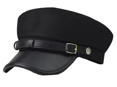 Unisex Newsboy Cap, Yacht Captain Sailor Hat, Cabbie Baker Boy Peaked Beret - Image 1 of 3