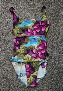 Traje de baño vintage floral Jantzen talla 10 - Imagen 1 de 5