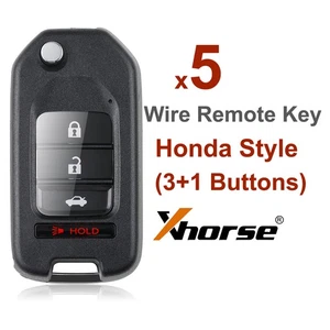 5x Xhorse Universal Remote Key Fit for Honda Fob 3+1 Buttons XKHO01EN for MAX - Picture 1 of 8