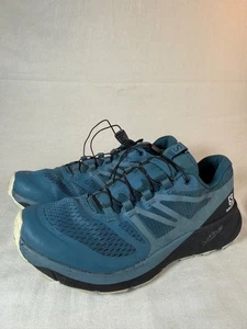 Salomon Shoes Womens 7.5 Sense Ride 2 Ortholite Sneakers Blue Mesh 406777 1G - Picture 1 of 16