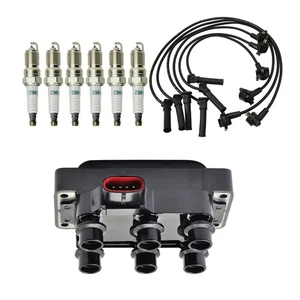 Ignition Coil & 6pcs Spark plug & 6pcs Wire Set For Ford Mustang V6 2005-2010 - Picture 1 of 14