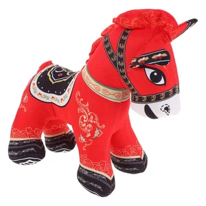  Bambola Mascotte Anno del Cavallo Cinese Nuove Figure Peluche - Foto 1 di 12