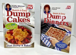 Quick & Easy Dump Dinners and Quick & Easy Dump Cakes Book Lot, As Seen On TV - Picture 1 of 15