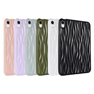 Funda trasera de goma de poliuretano termoplástico ondulado de moda 3D ondulado para Apple iPad - Imagen 1 de 39