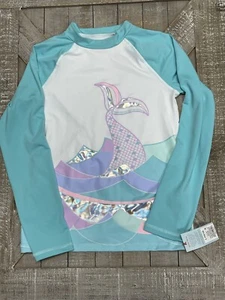 Girls Rash Guard Swimsuit Top Size 10/12 New With Tags - Picture 1 of 3