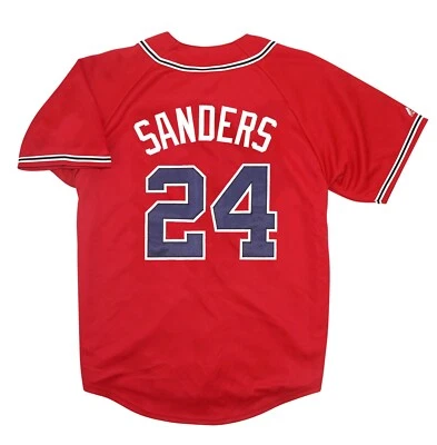 Deion Sanders Atlanta Braves Alternate Red Jersey Men's (S-3XL) - Image 1 of 4
