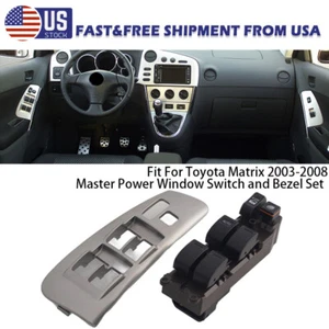 CONTROL INTERRUPTOR VENTANA ELÉCTRICA + JUEGO BISEL TOYOTA MATRIX DRIVER MASTER 2003-2008 - Imagen 1 de 11