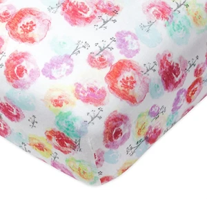 Fitted Crib Sheets Fits Standard Mattress Bassinet, Mini Prints 100% Organic Cot - Picture 1 of 12