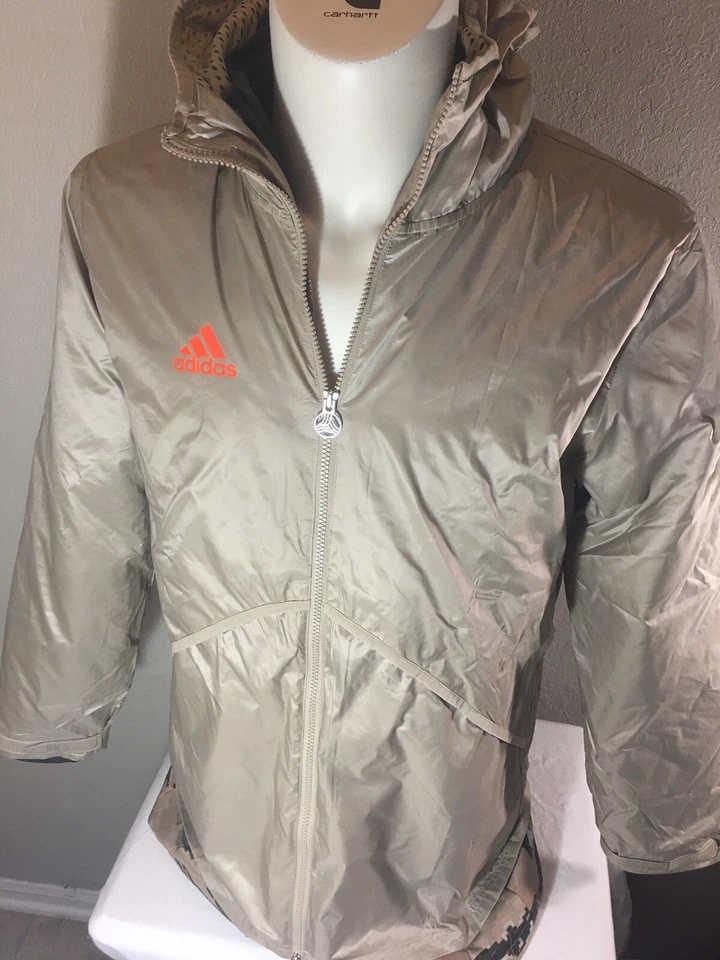 Men's adidas Tan Adv Laycoat Reversible Khaki Camo Size Medium EI7398 .