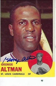 GEORGE ALTMAN 1963 TOPPS #357 - CARDENALES DE SAN LOUIS - Imagen 1 de 1