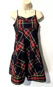 GAP KIDS Girls Tartan Plaid Dress Sz L (10 Plus) 100% Polyester Smooth Liner EUC - Picture 1 of 10