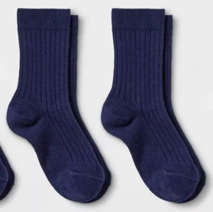 Kids' 2pk Dress Socks - Cat & Jack™ Navy - Picture 1 of 3