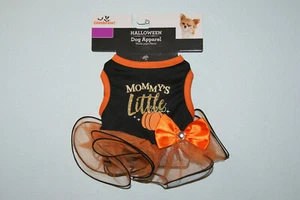 Last 1 left!! New Mommy's Little Pumpkin Halloween XS S M Dog Cat Pet Dress Tutu - Picture 1 of 5