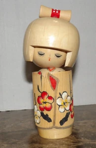 Vintage Kokeshi Puppe 6,3 Zoll süßer Kimono Mädchen Made in Japan - Bild 1 von 5
