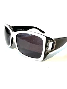 MaxMara Sunglasses MM 992 White And Black VCVY1 Authentic 57-17-125 - Picture 1 of 6
