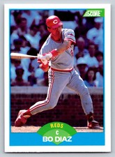 1989  Score #187 Bo Diaz Cincinnati Reds