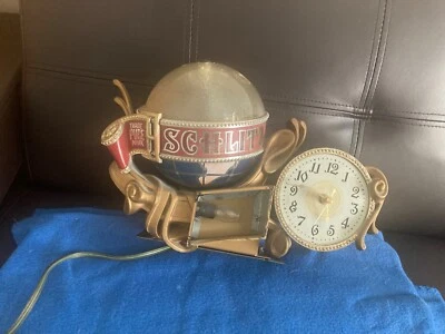 Letrero/reloj globo iluminado Schlitz Beer caja registradora NECESITA TRABAJO VENTA PIEZAS Foto 1 de 4