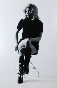 Vintage Pretty Blonde Model Photo Mini Skirt Patent Leather Go Go Boots 1960s - Picture 1 of 5