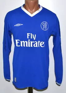 CHELSEA LONDON 2003/2005 HOME FOOTBALL SHIRT UMBRO SIZE S LONG - Picture 1 of 5
