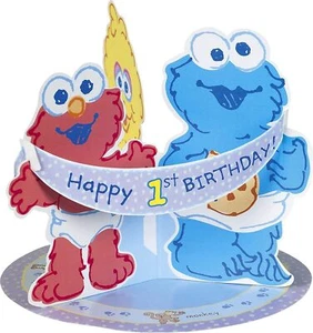 RARE Sesame Street Beginnings 1st Birthday Party Favor Decoration Centerpiece - Picture 1 of 1
