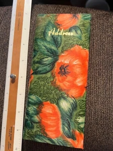 Vintage 50'-60's Telephone & Address Book Floral RED/GREEN - Picture 1 of 4