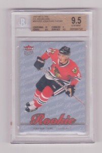 2007-08 Fleer Ultra Jonathan Toews Ice Medallion BGS 9.5 # 080/100 - POP COUNT 9