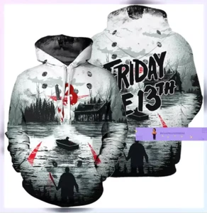 Jason Voorhees Friday The 13Th 3D HOODIE US SIZE ALL OVER PRINT BEST PRICE - Picture 1 of 3