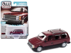1985 DODGE CARAVAN VAN CRIMSON RED 1/64 DIECAST BY AUTO WORLD 64442-AWSP167 B - Picture 1 of 1