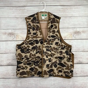 Vintage Game Winner Sportswear Camouflage Hunting Vest Adult Size XL Brown Camo - Picture 1 of 10