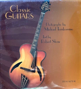 2004 Classic Guitars Calendar Monteleone Fire King Gretsch Silver Jet 12"x12"NEW - Picture 1 of 2