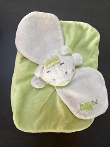 Doudou Peluche Babynat baby nat  Ours Bear Bär Orso Chat Cat vert blanc plat - Picture 1 of 3