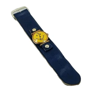 Reloj de cuero raro vintage años 60 Lucerna - cara feliz sonriente cuerda automática en muy buena condición - Imagen 1 de 12