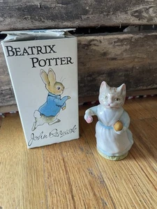 VTG Royal Albert Beatrix Potter Tabitha Twitchett Cat figurine Box 1961 Beswick - Picture 1 of 14