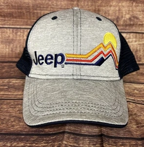 JEDCO Jeep Mountain Design Adjustable Mesh Back Cap  Hat Jeeper Trucker Sun - Picture 1 of 7