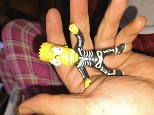 Vintage Bart Simpson Bone Skeleton Figurine 3.5" Burger King Toy - Picture 1 of 2