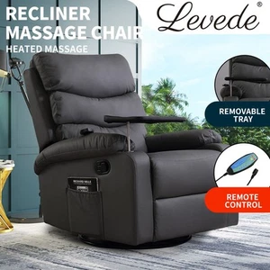 Levede Massage Chair Recliner Chairs Heated Lounge Sofa Armchair 360 Swivel - Picture 1 of 12